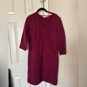 Boden Ottoman Deep Red/Maroon Dress